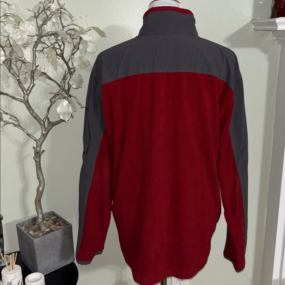The North Face Red Gray Half Zip Jacket